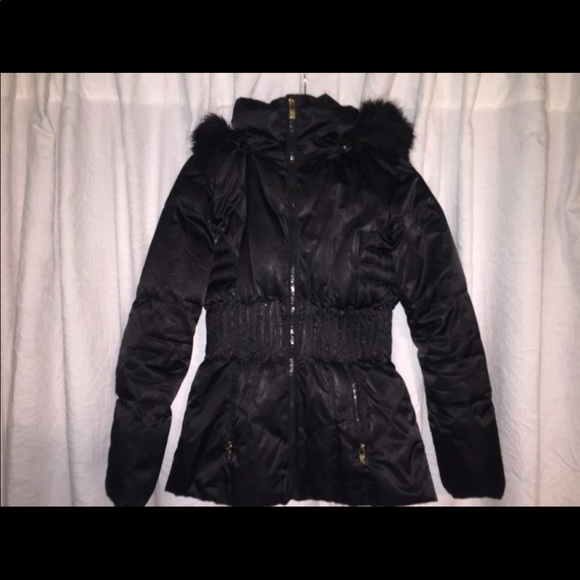 bebe black puffer jacket